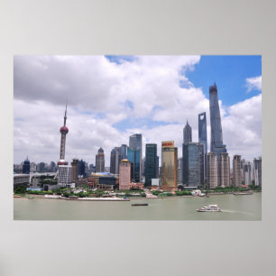 Poster Skyline de Shanghai, China