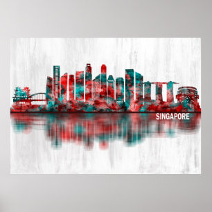 Poster Skyline de Singapura