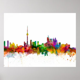 Póster Skyline de Toronto Canadá