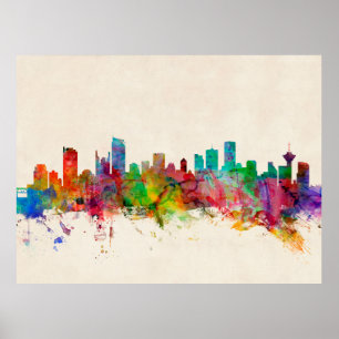 Póster Skyline de Vancôver Canadá