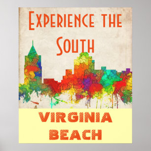 POSTER SKYLINE DE VIRGINIA BEACH