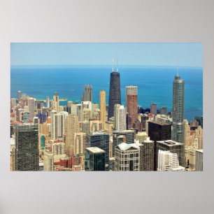 Póster Skyline do centro de Chicago