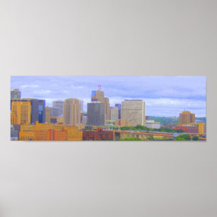 Póster Skyline do centro de St Paul