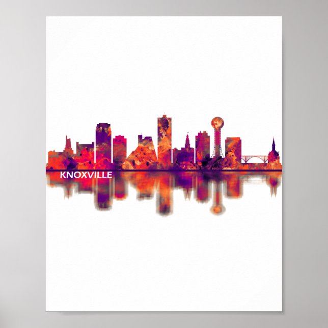 Poster Skyline do Tennessee em Knoxville (Frente)