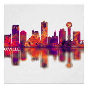 Póster Skyline do Tennessee em Knoxville