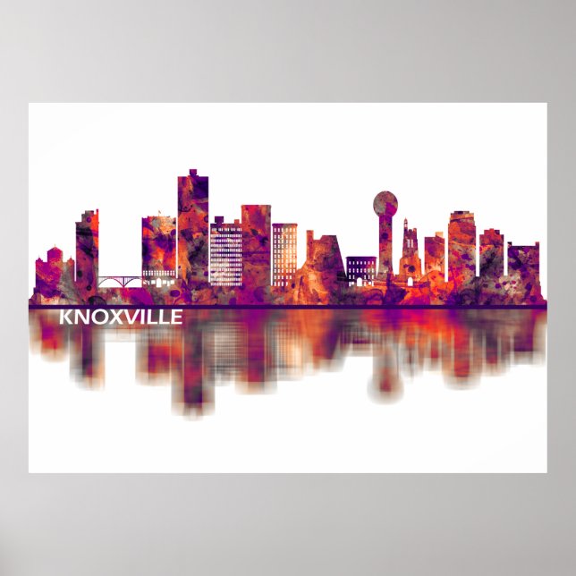 Poster Skyline do Tennessee em Knoxville (Frente)