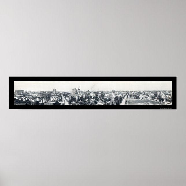 Poster Skyline Jacksonville FL Foto 1910 (Frente)