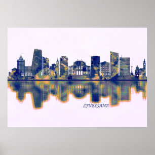 Poster Skyline Ljubljana