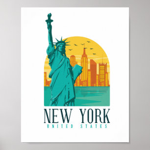 Poster Skyline Na moda de Nova York