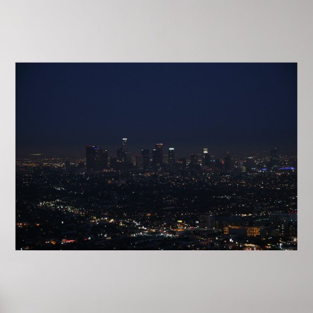 Póster Skyline Noite de Los Angeles (Frente)