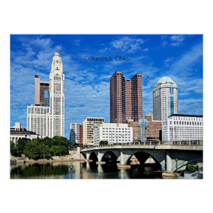 Póster Skyline of Columbus, Ohio
