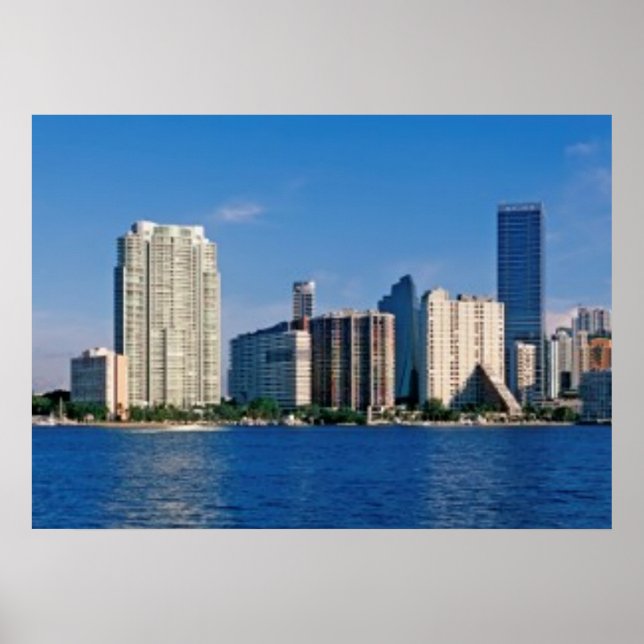 Póster Skyline of Miami, Florida (Frente)