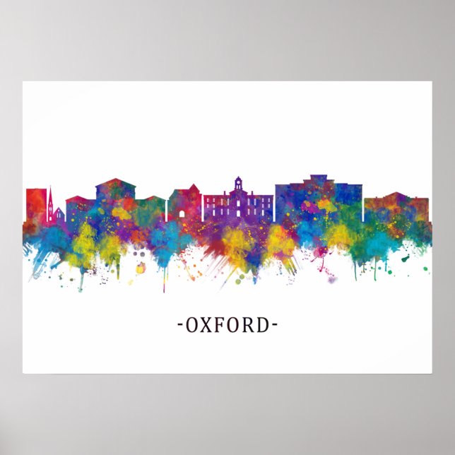 Poster Skyline Oxford Mississippi (Frente)