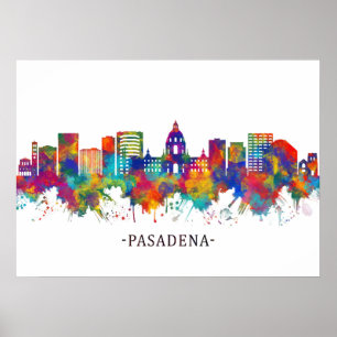 Poster Skyline Pasadena California