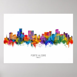 Poster Skyline Porto Alegre Brasil