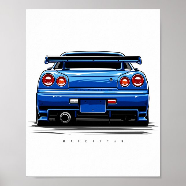 Poster Skyline R34 GTR (Frente)