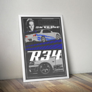 Poster Skyline R34 Rápido e Furioso