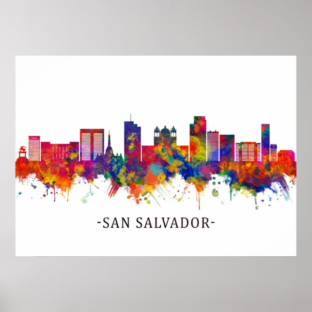 Poster Skyline San Salvador (Frente)