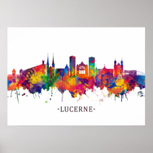 Poster Skyline Suiça de Luzerna