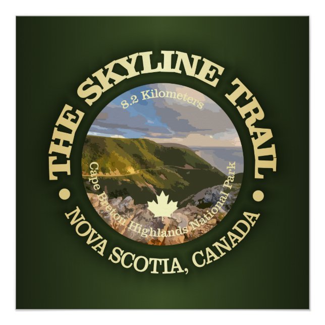 Póster Skyline Trail (Nova Escócia) (Frente)