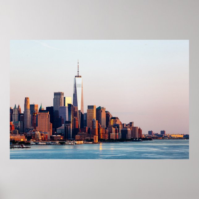 Poster Skyline View Sunset de Nova York - World Trade Cen (Frente)