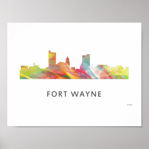 PÓSTER SKYLINE WB1 DE FORT WAYNE -