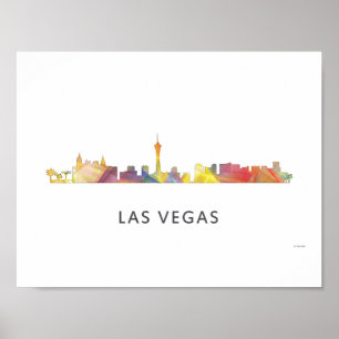 PÓSTER SKYLINE WB1 DE LAS VEGAS, NEVADA -