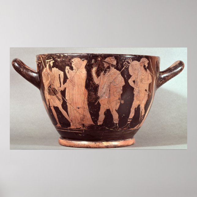 Póster Skyphos de figuras vermelhas da Atta (Frente)