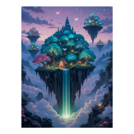 Póster Skyward Whispers: Floating Islands