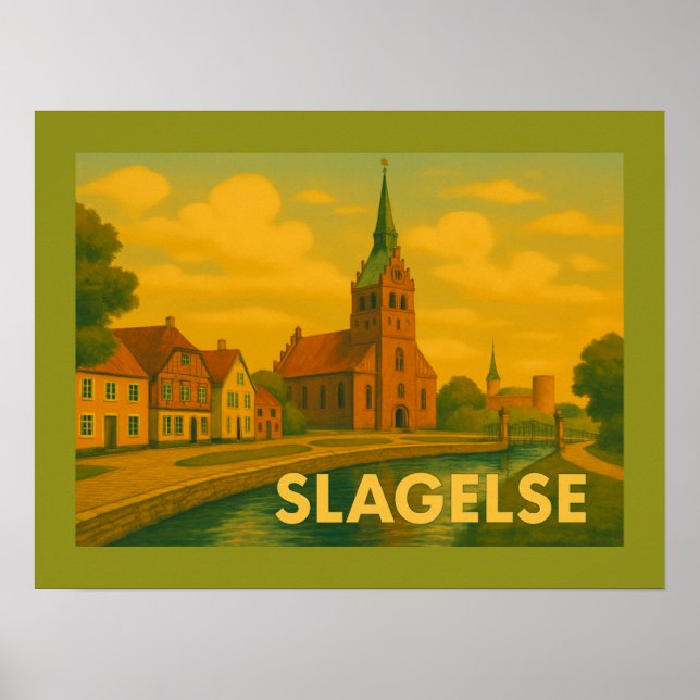 Poster Slagelse Denmark Tower (Frente)