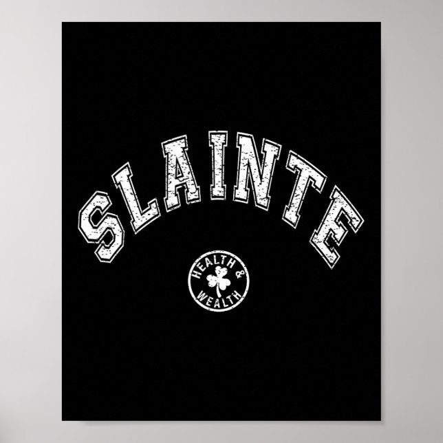 Poster Slainte Irish Say Bebendo Toast St Patricks Da (Frente)