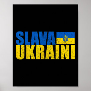 Poster Slava Ukraini Glória à Ucrânia 3