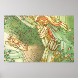 Poster Sleeping Beauty Princess, Vintage Fairy Tale
