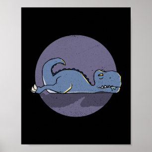 Poster Sleeposauro Dormindo Dinossauro Preguiçoso Dino Fa