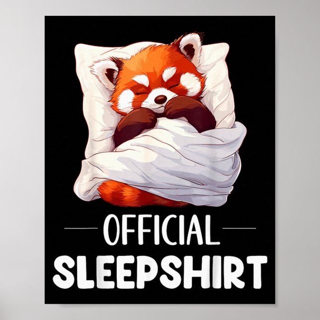 Poster Sleepshirt Sleeng Red Panda Animal Lovers Pajama  (Frente)