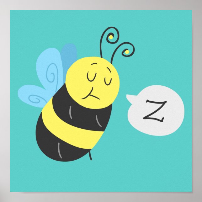 Poster Sleepy Cartoon Bumblebee (Frente)