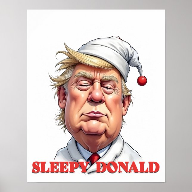 Poster Sleepy Donald – A Subtle Political Caricature (Frente)