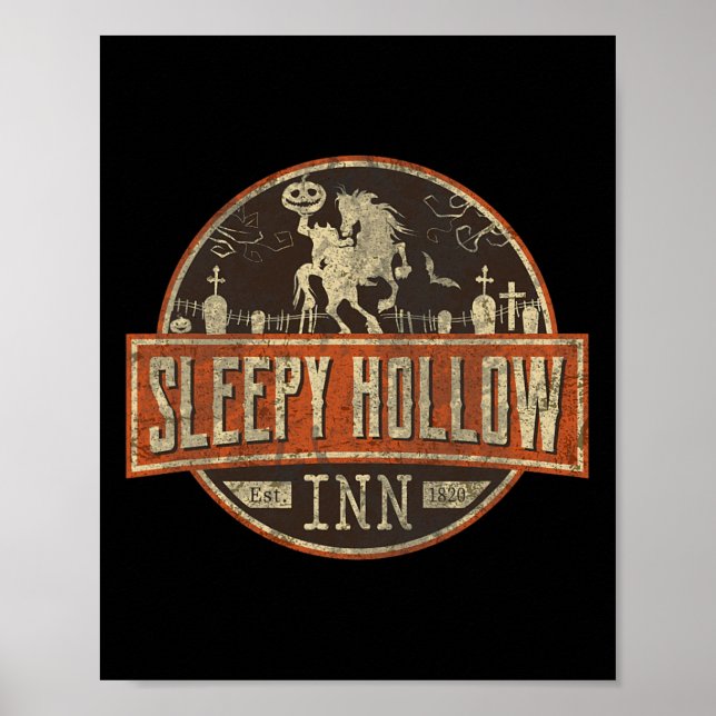 Poster Sleepy Hollow no Halloween Cavaleiro sem Cabeça (Frente)