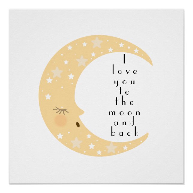 Póster Sleepy Moon Nursery (Frente)