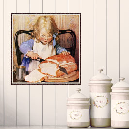 Poster Slicing Bread por Jessie Willcox Smith