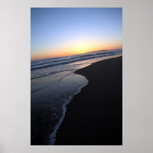 Póster Sliding - Sunset Beach California (Frente)