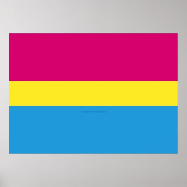 Poster SlipperyJoe's, a bandeira do orgulho pansexual do  (Frente)