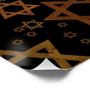 Póster SlipperyJoe's Estrela de David temática de Hanukka