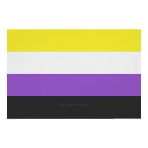 Póster SlipperyJoe's Nonbinary Pride Flag gay LGBTQ