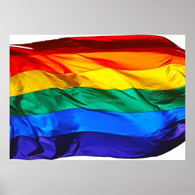 Poster SlipperyJoe's Orgulho gay Flag cores wave orgulho  (Frente)