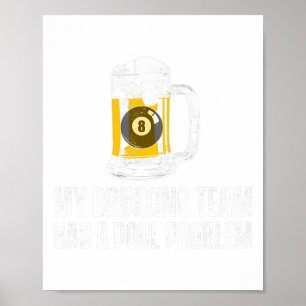 Poster Slogan da Equipe Billiard da Piscina de Cerveja Sa
