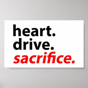 Póster Slogan da motivação da malhação do sacrifício