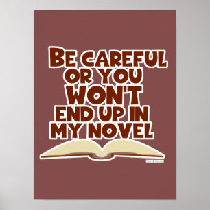 Poster Slogan De Autor De Personagem De Livro Muito Engra