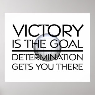 Póster Slogan de vitória de vôlei do TOP