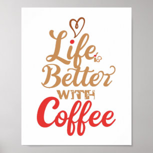 Poster Slogan Humorístico de Cafeína Matinal